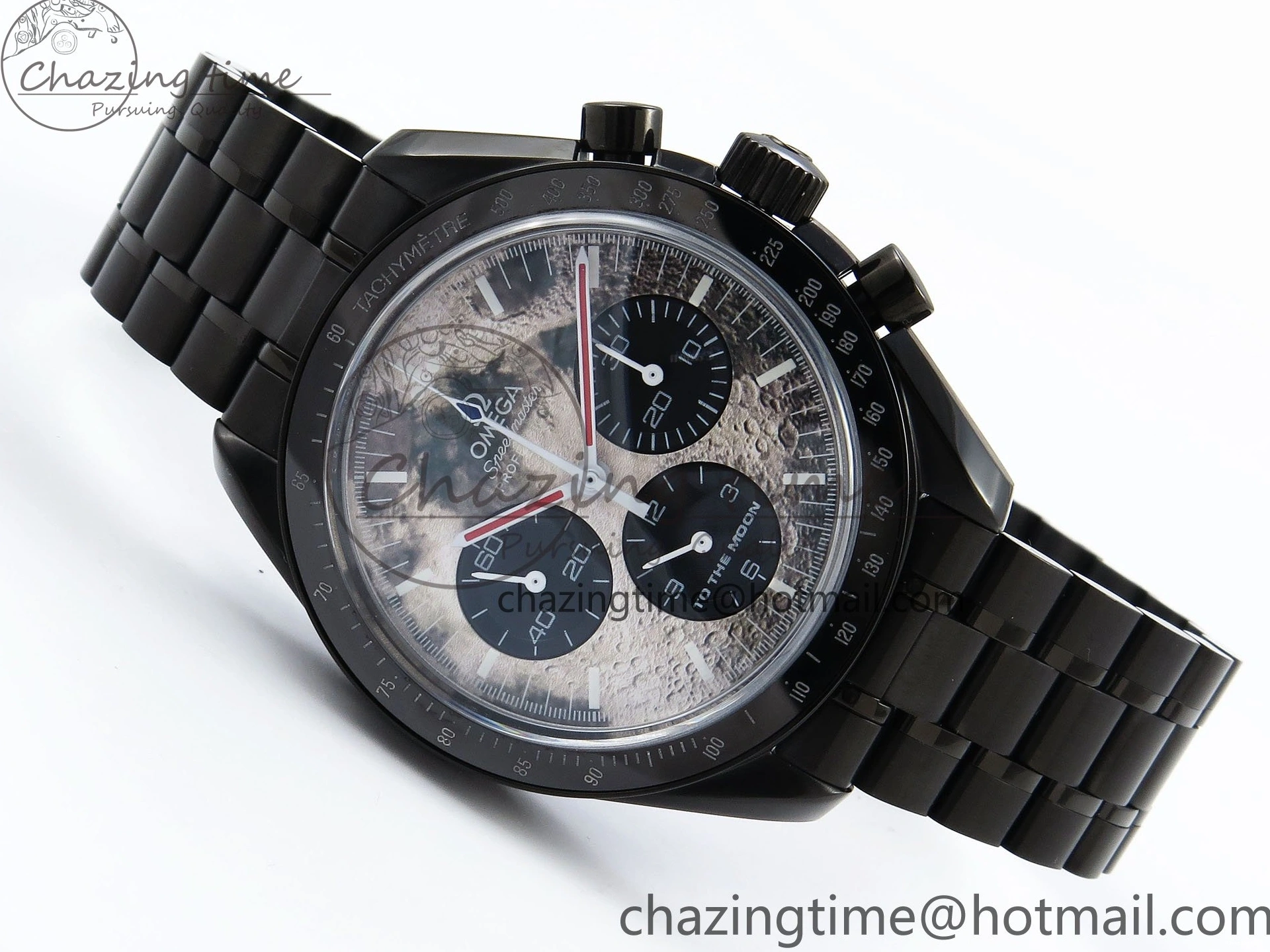 0515 Speedmaster Black Benom PVD Moon RMF Best Edition on PVD Bracelet Lemania HW WrinkleFree 7727